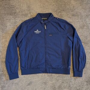 Members Only Pinnacle Vodka Full Zip Blue Iconic Racer Jacket - XXL
